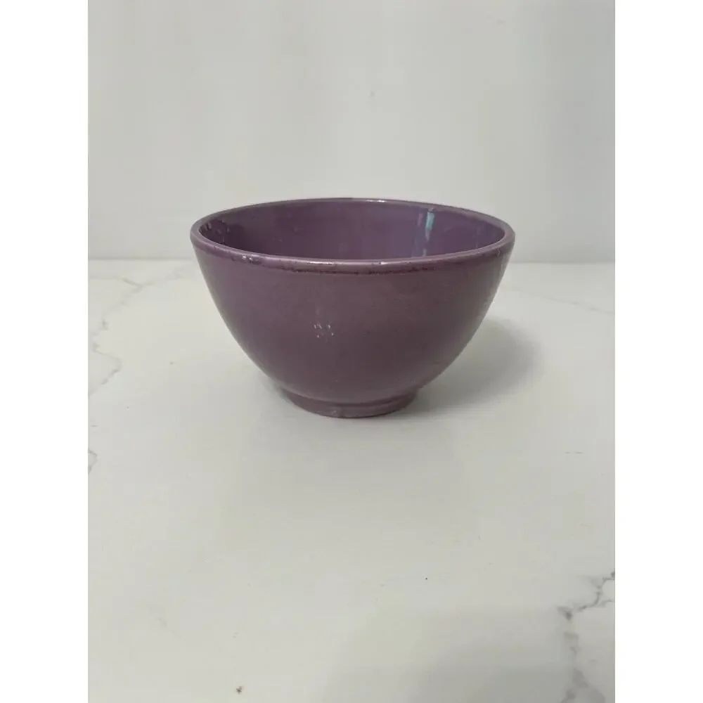 West Elm Purple Glazed Ceramic Serving/Mixing Bowl 6